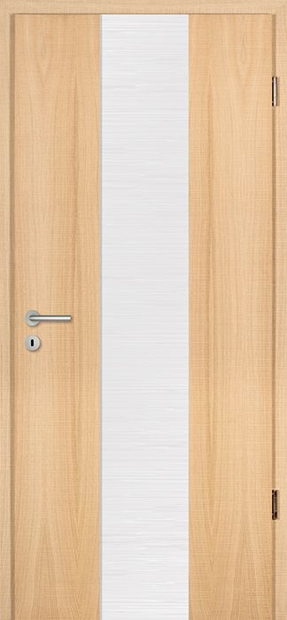 <b>BASIC DA</b><br>Stollentür 1<br> Eiche Raw-Struktur, Roheffekt-Lackierung,<br> Glas ESG Mataro natur